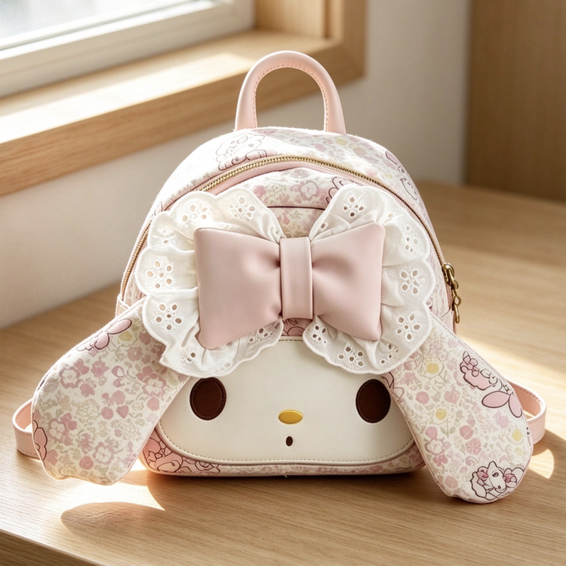 Cute Niche Mini Backpack for Kids Girls 2026 New Style Girl Backpack Pink My Melody Bunny Backpack Cute Niche Mini Backpack for Kids Girls 2026 New Style Girl Backpack Pink My Melody Bunny Backpack