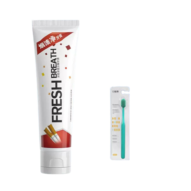 口益清去烟渍牙渍牙膏110g+牙刷*2
