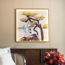 New Chinese living room fresco lamp decorated with modern atmosphere light and luxurious Xuan Xuan restaurant Bedroom no-wiring charging hanging painting lamp