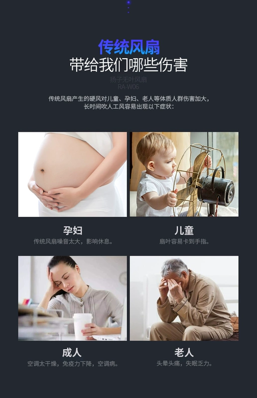 Quạt không lá quạt điều hòa không khí quạt sàn nhà quạt tháp đối lưu không khí quạt siêu yên tĩnh máy tính để bàn quạt - Quạt điện