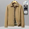 Plock's new men's down jacket autumn and winter lapel workwear style velvet for young and middle-aged people, luxury business, light and warm