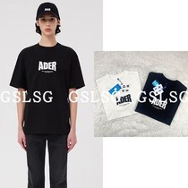 Original factory inspection ADER full set of packaging Han Chao brand 2021 early spring new ader embroidered letters short-sleeved T-shirt women and men