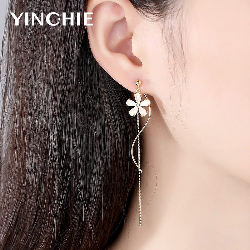 Flowers Earrings Earrings Earrings Woman Pure Silver 2023 New Burst earrings New Year's Eve Valentine's Day gift to girlfriend-Taobao