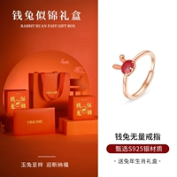 [Год кролика с ограниченными деньгами, как корокада] [S925 Silver] Qian Rabbit Wten кольцо