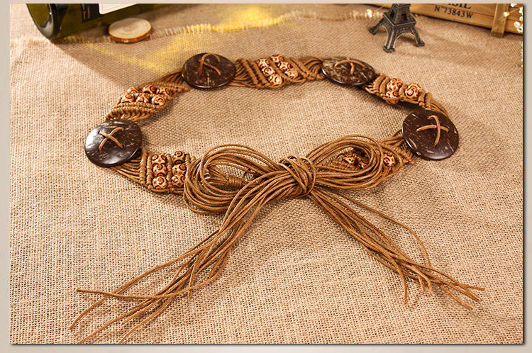 Geweven damesriem in boho stijl als decoratieve jurkriem_voghion.com
