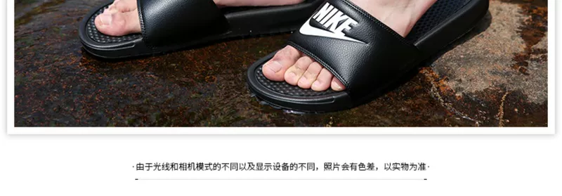 Giày nam NIKE 2019 hè mới sandal đi biển thể thao và xu hướng giải trí dép chống trượt và dép 343880-090 - Dép thể thao