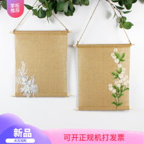 Kindergarten Mori pastoral wind ring creation decoration material linen lace creative wall handmade DIY hanging decoration