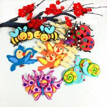 Kindergarten classroom environment layout materials three-dimensional foam bee cartoon insect animal wall stickers without glue decorations