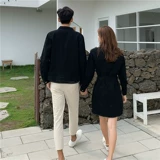 Куртка для влюбленных, осенняя демисезонная парная одежда, длинный джинсовый плащ, городской стиль, подходит для подростков, средней длины