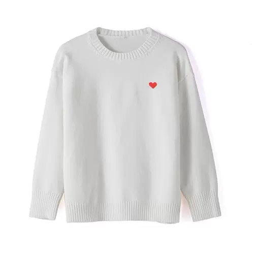 Осенняя демисезонная трендовая парная одежда для влюбленных, брендовый белый свитер