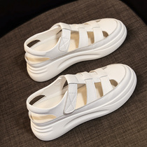 Recommended Good Things Instant Heartbeat Sandals Womens Summer Baotou Hollow White Shoes Versatile Hot Style Internet Celebrity Roman Shoes