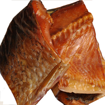 Authentic farmhouse homemade dried cured fish Hunan specialty smoked grass carp pieces dried salted fish cured fish dried meat 500g