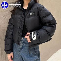 FILA short down jacket women's winter warm windproof loose outer coat ເສື້ອກິລາສໍາລັບແມ່ຍິງ