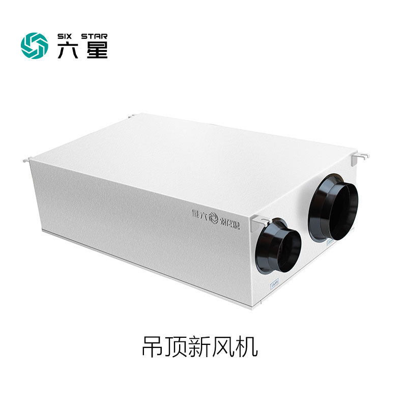 Six-star suspended ceiling fresh air fan villa school two-way flow central fresh air ventilation system DX300 400 500