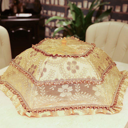 European-style meal cover folding food cover dining table cover bowl cover rectangular large cover dish cover anti-fly cover