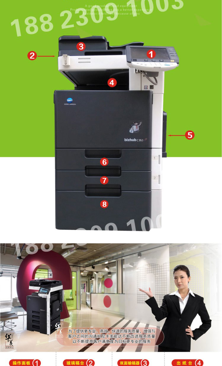 Máy in laser màu A3 máy in đa chức năng Kemei c360 652 654 754 tốc độ cao lớn - Máy photocopy đa chức năng máy photo ricoh 7502