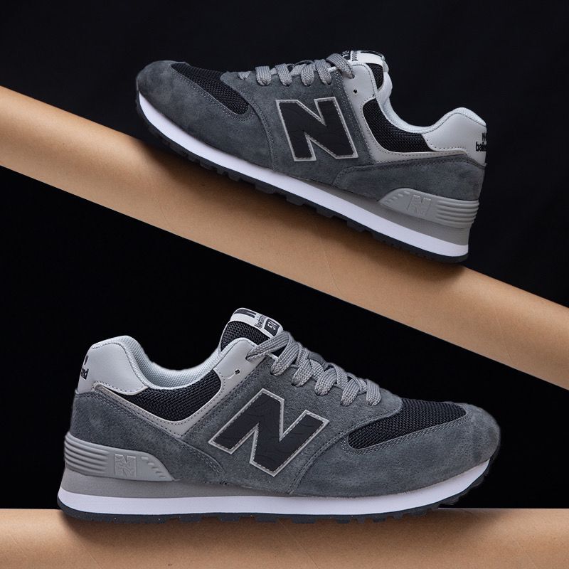New Balen Autumn and Winter Lace-Up Versatile Running Shoes for Men 574 Casual Couple Shoes Non-Slip Wear-Resistant Large Size Shoes for Women
