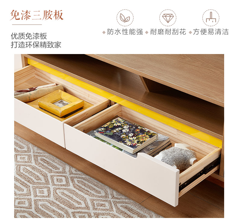 Tất cả bạn bè gia đình nội thất phòng khách Bàn cà phê Bắc Âu kết hợp tủ tivi hiện đại tối giản 120715 nội thất thông minh