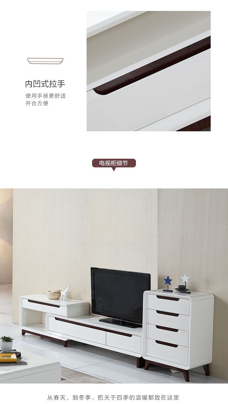 Tất cả bạn bè Nhà hàng Bắc Âu Một phòng Hai phòng kết hợp đồ nội thất Bộ giường đôi Bàn cà phê - Bộ đồ nội thất kệ để tivi