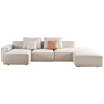 (Brand Flash Sale) Quanyou Home Technology Fabric Sofa Module Cream Style Tofu Block Sofa Living Room 111065