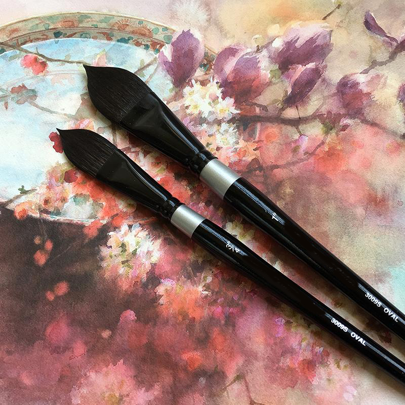 Black Swan Watercolor Brush 3009S Cat Tongue brush Australian squirrel mixed watercolor brush brush