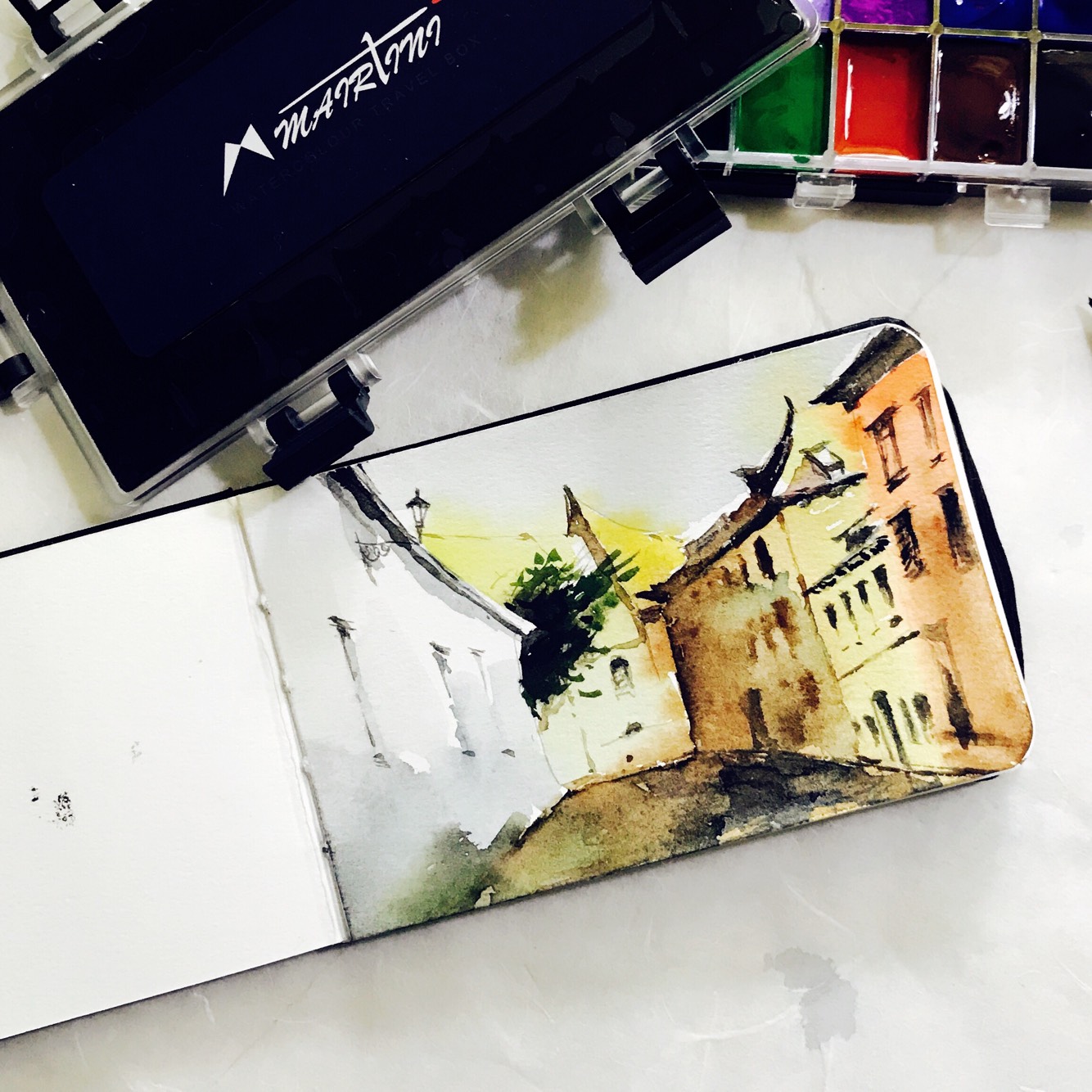 Martini Watercolor Ben 300g Watercolor Paper Hand Ledger This Postcard Hand Ploy Sketch Sketchbook Travel Carry-on Pocket