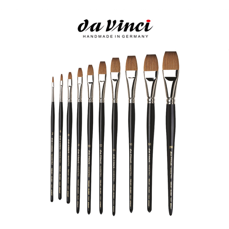 Da Vinci, Germany 1301 1311 1310 Colinsky mink flat hair watercolor pen