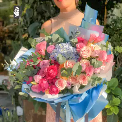 Rose mix and match bouquet Xiamen Flowers Express city delivery lover confession best friend mother birthday send flower shop