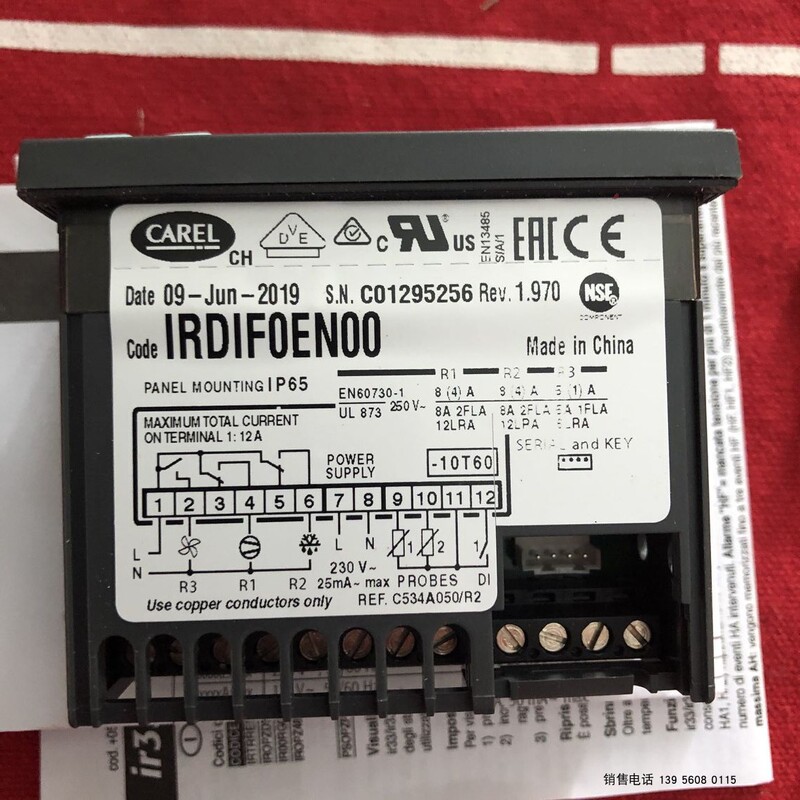 Italian Carel Controller Irdif0En00 Temperature Controller Thermostat