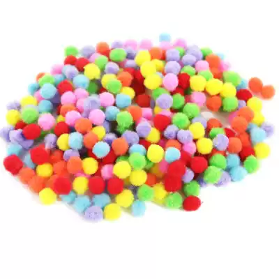 Large, medium and small color wool ball pompom, wool ball, glitter ball, kindergarten children's diy creative handmade materials