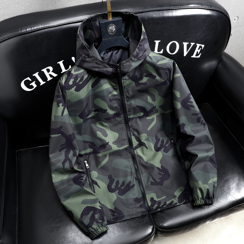 Spring and Autumn Jacket for Men 2026 New Fashion Trendy Casual Camouflage Jacket Men's Large Size Hooded Top