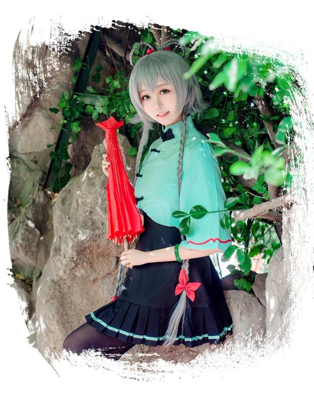 Spot Full set Quần áo Luo Tianyi COS Đồng phục mưa tháng ba trang phục nữ trang phục cosplay sườn xám