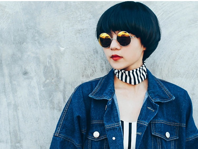 Retro nhỏ tròn hoàng tử gương bán buôn Wu Yifan với nam nữ phù rể kính râm phim thủy triều phản chiếu kính mắt thời trang