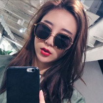 Clear Barn Dazzling Mesh Red Retro Glasses Big Frame Metal Outdoor Tide Card Sunglasses Male and Mens sunglasses