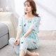 Bộ đồ ngủ cotton lụa của phụ nữ mùa hè ngắn tay mỏng phong cách Hàn Quốc ngắn tay quần dài cotton lụa phục vụ nhà phù hợp với rayon hai mảnh - Cặp đôi