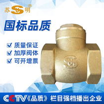 Su Ming factory direct internal threaded check valve thickened all copper check valve threaded brass horizontal check valve