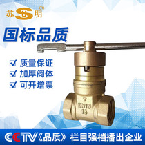 Su Ming brand magnetic lock valve DN20 encrypted anti-theft with lock valve brass thread magnetic lock gate valve
