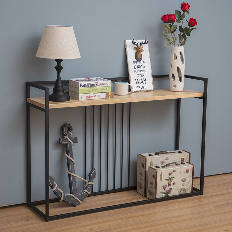 Nordic porch table wrought iron modern minimalist narrow table corridor wall side table side view table sofa back a few solid wood porch table