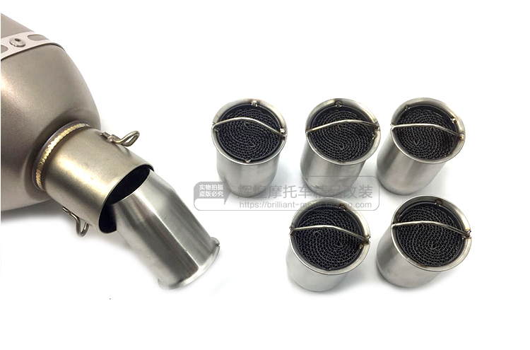 Phụ kiện xe máy ống xả ống giảm thanh khác nhau chiều dài ống giảm thanh cắm chất xúc tác giảm áp trở lại lõi áp lực xi nhan xe máy