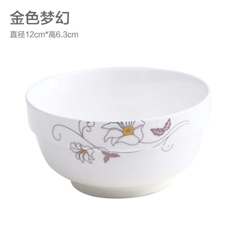 Golden Dreambowls and dishes suit household Simplicity combination lovely like a breath of fresh air originality personality dormitory use student ceramics tableware 4 people