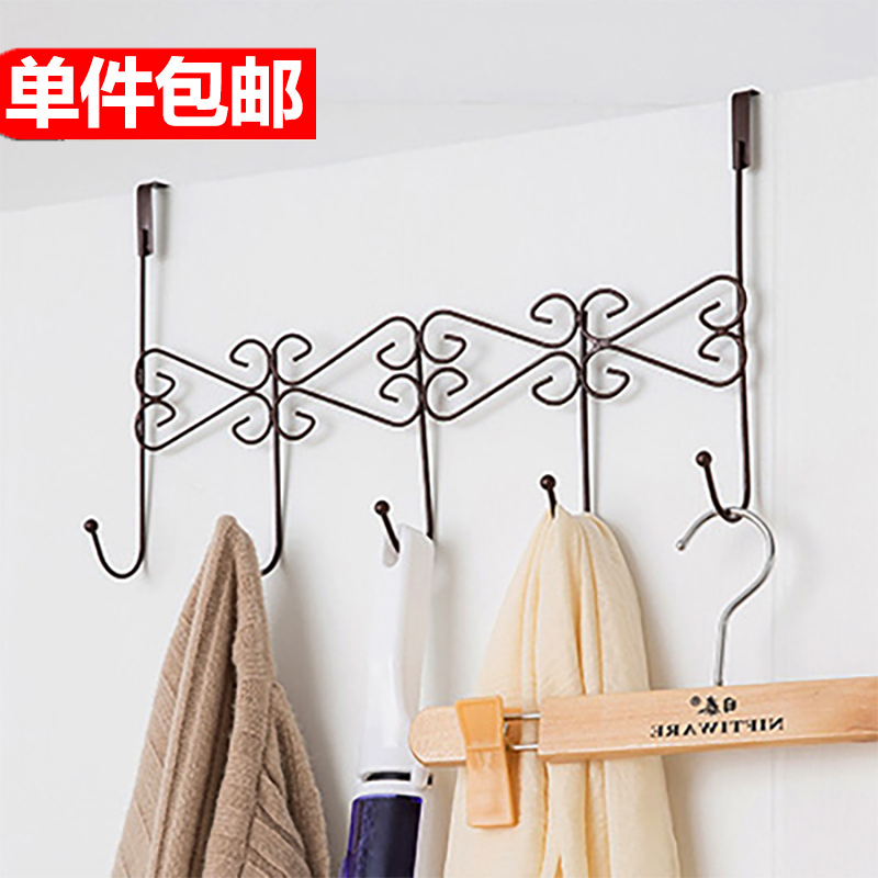 Creative Iron Art Door Rear Hook No marks Sticky Hook Kitchen Powerful Clothes Hanger Hanging Clothes Hook Clothes Hanging-free Nails Clothes Hung