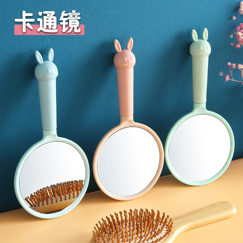 Eurostyle retro handle Cosmetic mirror hand held handheld beauty salon beauty mirror portable carry-on embroidery supplies tool