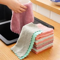 Ragcloth dishcloth absorbent with no slacking hair sloth double face not stained with oil kitchen clean household dry and wet
