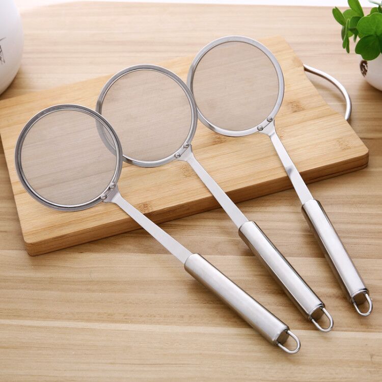 Home Stainless Steel Soy Milk Filter Little Leaking Spoon Ultrafine Bailed Oil Residue Filter Oil Mesh Griddle Kitchen With Leaking Mesh Fence