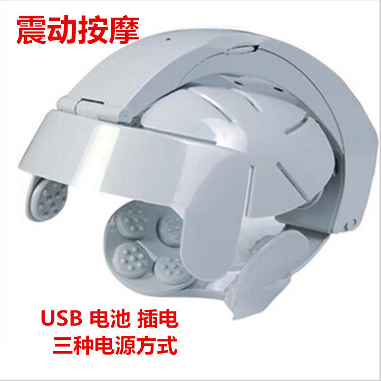 Multifunctional electric head massage with air pressure brain massage instrument Music safety helmet massage hat Brain easy massage