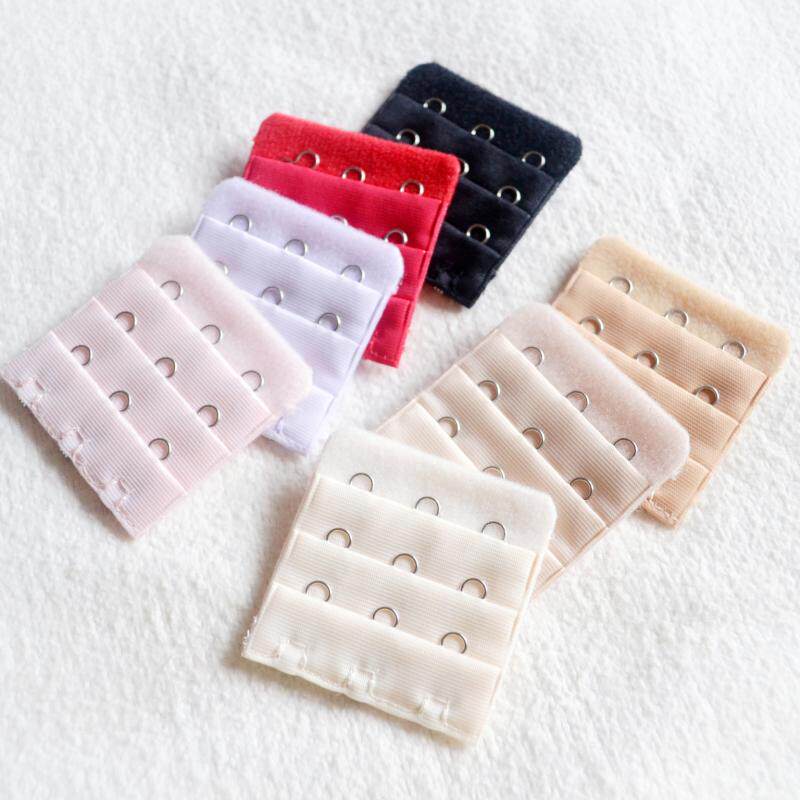 Three Rows Three Buttons Silk Bra With Buckle Extender