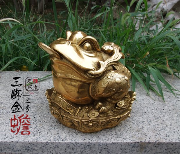 Giảm 50% đóng gói đồng nguyên chất và vàng trang trí may mắn thêm vàng ba chân lớn gift quà tặng khai trương văn phòng dcor phong ngu