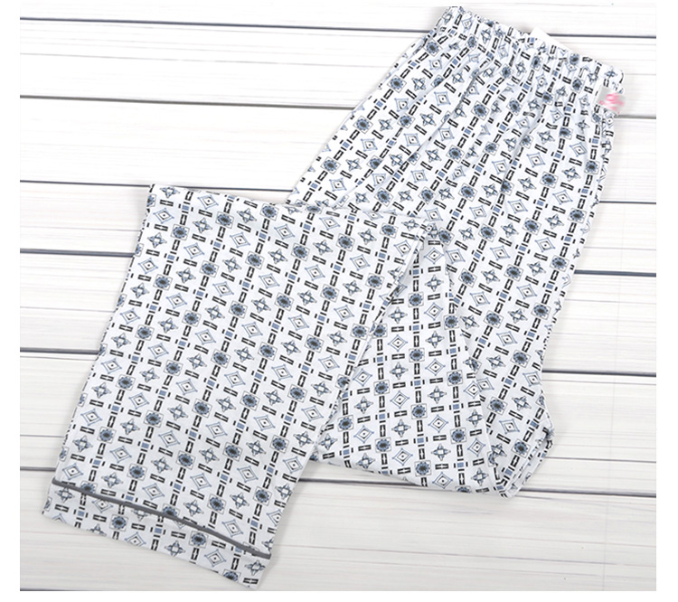 Mùa xuân và mùa hè phần mỏng nam cotton pajama quần cotton home quần trung và cũ điều hòa không khí quần giải trí nhà chín quần nam