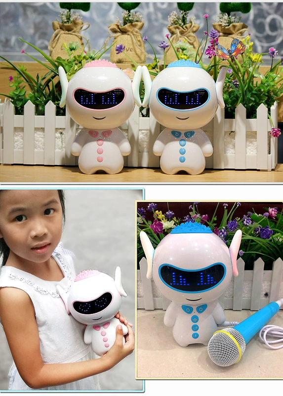 Bé trẻ em wifi câu chuyện máy thông minh bằng giọng nói đối thoại trò chuyện giáo dục sớm robot nghe nhạc music đồ chơi máy nghe nhạc