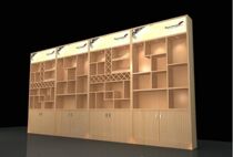 Wooden wine Nakajima cabinet wine champagne showcase wine store display rack factory direct sales
